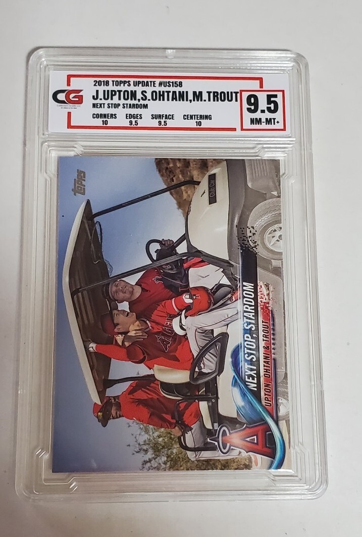 2018/大谷翔平/ & TROUT/ルーキーカード/US158 新品同様 2018 Topps #US158 Shohei Ohtani RY Mike Trout Angels graded