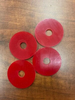 HARD-TO-FIND FASTENER Urethane Rubber Washer 2" OD x 1/2" ID x 1/8" Thickness US made 4 Pack