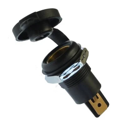 PROPLUS ✅Bordspannungs KFZ Einbausteckdose 12-24V/16A Gummideckel Kunststoff Boot LKW