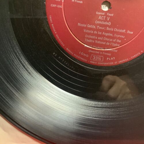 GOUNOD-FAUST-COMPLETE-GEDDA-ORIGINAL RCA VICTOR RECORDS 4-LP VINYL BOX SET-USED - Foto 4 di 4