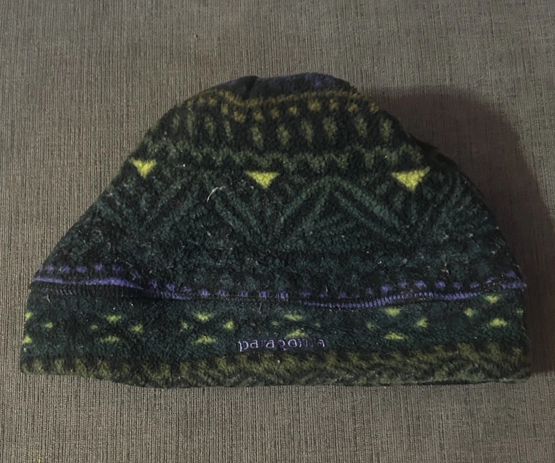 Patagonia Men’s 1997 Tradewinds Fleece Beanie Hat Size L Made USA
