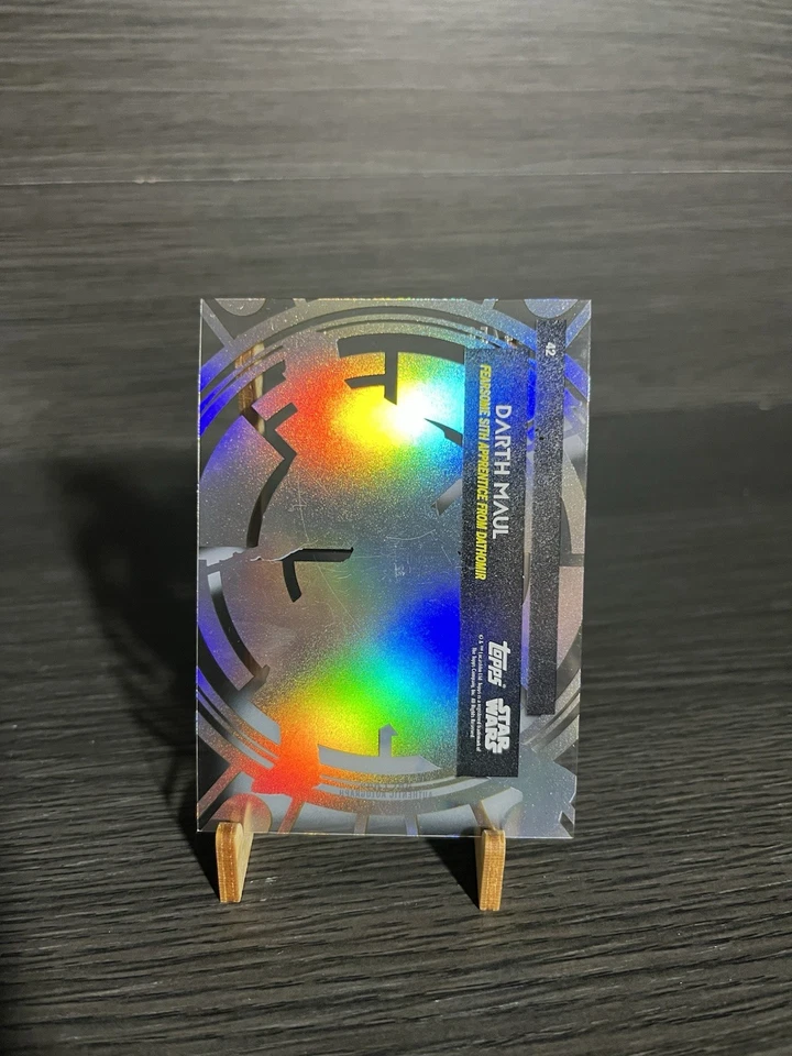 2015 Topps Star Wars High Tek Ray Park GOLD AUTO AUTOGRAPH /50 DARTH MAUL #42 - Image 2 of 2