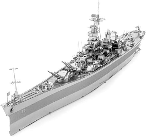 Piececool 3D Puzzle Metal USS Missouri BB-63 Silver, War Machinery Warship Craft