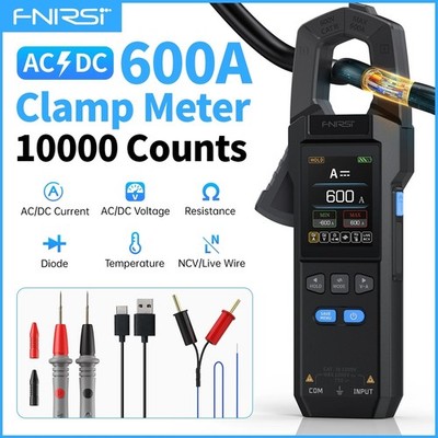 FNIRSI DMC-100 10000 Counts DC AC USB rechargeable Clamp NCV Meter Multimeter