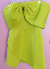 NWOT AOMEI Off Shoulder Bowtie Green Dress for Women Cocktail Party size M