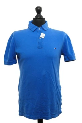 Tommy Hilfiger Herren Poloshirt Polohemd S blau Kurzarm Piqué 100% Baumwolle - Bild 1 von 4