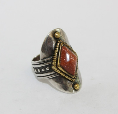 HTF! Silpada R3483 Sterling Silver Silpada Warm Hues Ring Sz: 5.25 [046WEA]