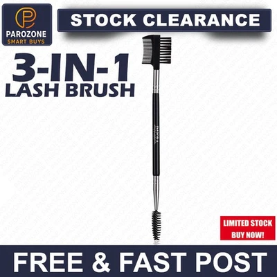 Eyebrow Eyelashes Comb Brow Brush 3 X Head Brush Grooming Brows Lashes shaper UK