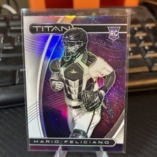 Mario Feliciano 2021 Chronicles Titan Purple Velocity Prizm Refractor RC #11