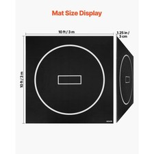 10x10 ft Wrestling Mat, Martial Arts Thick Mat for Home Gym Workouts Exercise, W