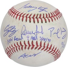 Yankees Signed GU Baseball vs Brewers on 3/29/2025 w/Record 9 HRs Insc - LE 25