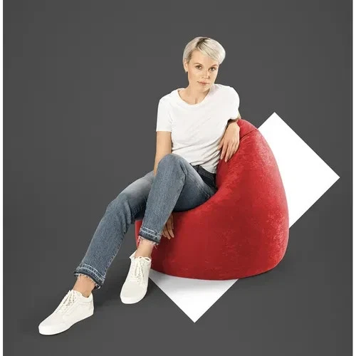 Sitting Point Pouf Easy XL Sitzsack rot 70x110 cm Made in Germany Polyester - Bild 2 von 4