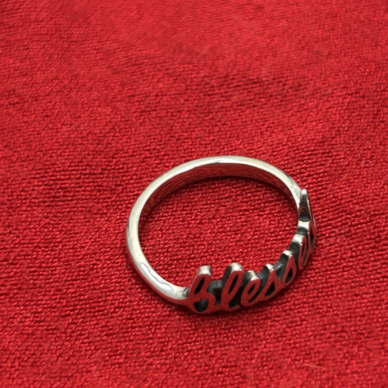 James Avery Ring "blessed" Religious Solid 925 St… - image 2