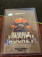 22/23 UD CREDENTIALS CONNOR MCDAVID BUBBLE HOCKEY CASE HIT OILERS SP