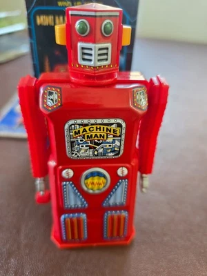 Masudaya Vintage MINI MACHINE MAN Tin Toy Made in Japan - Image 1 of 4