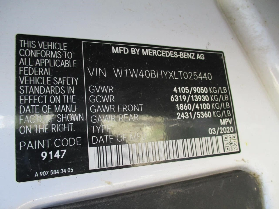 Driver Door Handle Exterior Back Fits 10-22 MERCEDES SPRINTER 2500 1684786 Foto 4 de 4