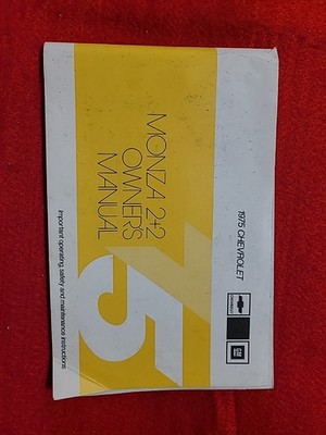1975 Chevrolet Monza 2+2 Original GM Owners Manual Vintage Clean OEM