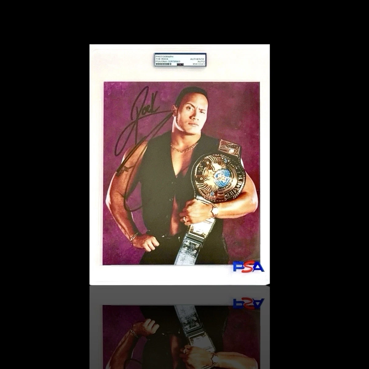 Dwayne Johnson WWE Wrestling Original Autographed Items for sale