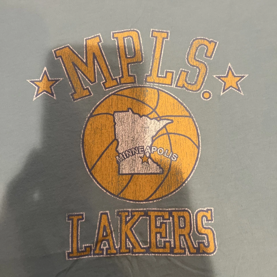 Minneapolis Lakers Basketball Retro Sport Reebok Shirt Large MPLS Old School New - Image 2 of 4