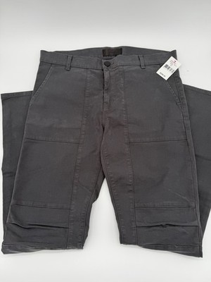 J Brand Stein Pants Mens 36X32 Gray Trousers Worn Iron New Cut #20597 USA Made