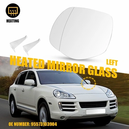 For 2008 2009 2010 PORSCHE CAYENNE LEFT LH DRIVER SIDE HEATED MIRROR GLASS OEM