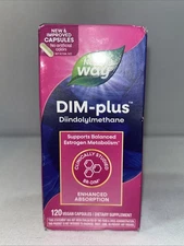 Natures Way DIM-Plus Estrogen Supplement, 120 Caps, Sealed In Damaged Box 
