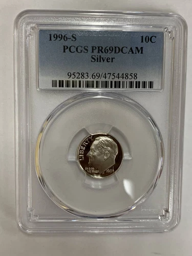 1996-S Roosevelt Silver Dime PCGS PR-69 DCAM.