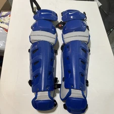 ⚾️ NIKE Vapor Catchers Leg Shin Guards Size 18' Blue Grey Baseball Pads