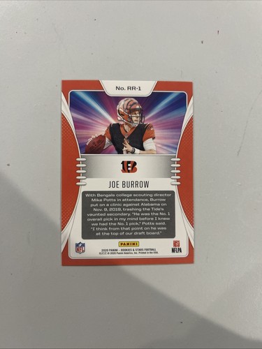 2020 Panini Rookies & Stars - Rookie Rush Joe Burrow #RR-1 (RC) - Picture 2 of 2