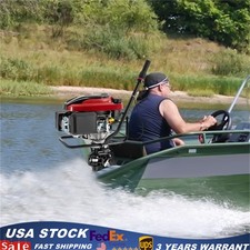 4-Stroke 8 HP Outboard Motor Fishing Boat Eng...