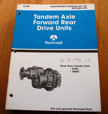 Rockwell Tandem Axle Forward Rear Drive Maintenance Service Manual Book Shop Oem Rockwell Tandem Axle Forward Rear Drive Maintenance Service Manual Book Shop Oem