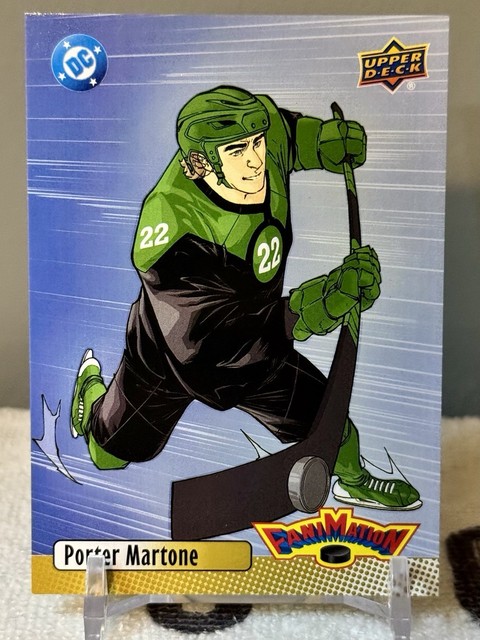 Porter Martone Green Lantern Upper Deck DC Hockey Fanimation Crossover Gold RC