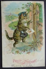 Postcard German Reich Prosit New Year approx. 1904 shipped (PK 141)