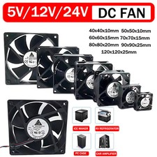 DC5V/12V/24V Silent Mini Cooler Cooling Fan for PC Computer 40 50 60 80 90 120mm