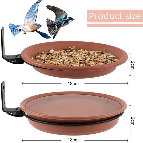 2X Hanging Bird Feeder Bath Tray Plastic Water Drinker Outdoor Garden Decor O - Picture 4 of 8