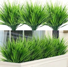 Artificial Wheat Grass Fake Plants Outdoor UV Resistant Fake Grass Artificial...