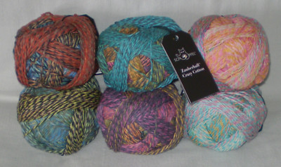 (135 /kg) 100gr Zauberball CRAZY COTTON von Schoppel 100% Baumwolle Farbverlauf