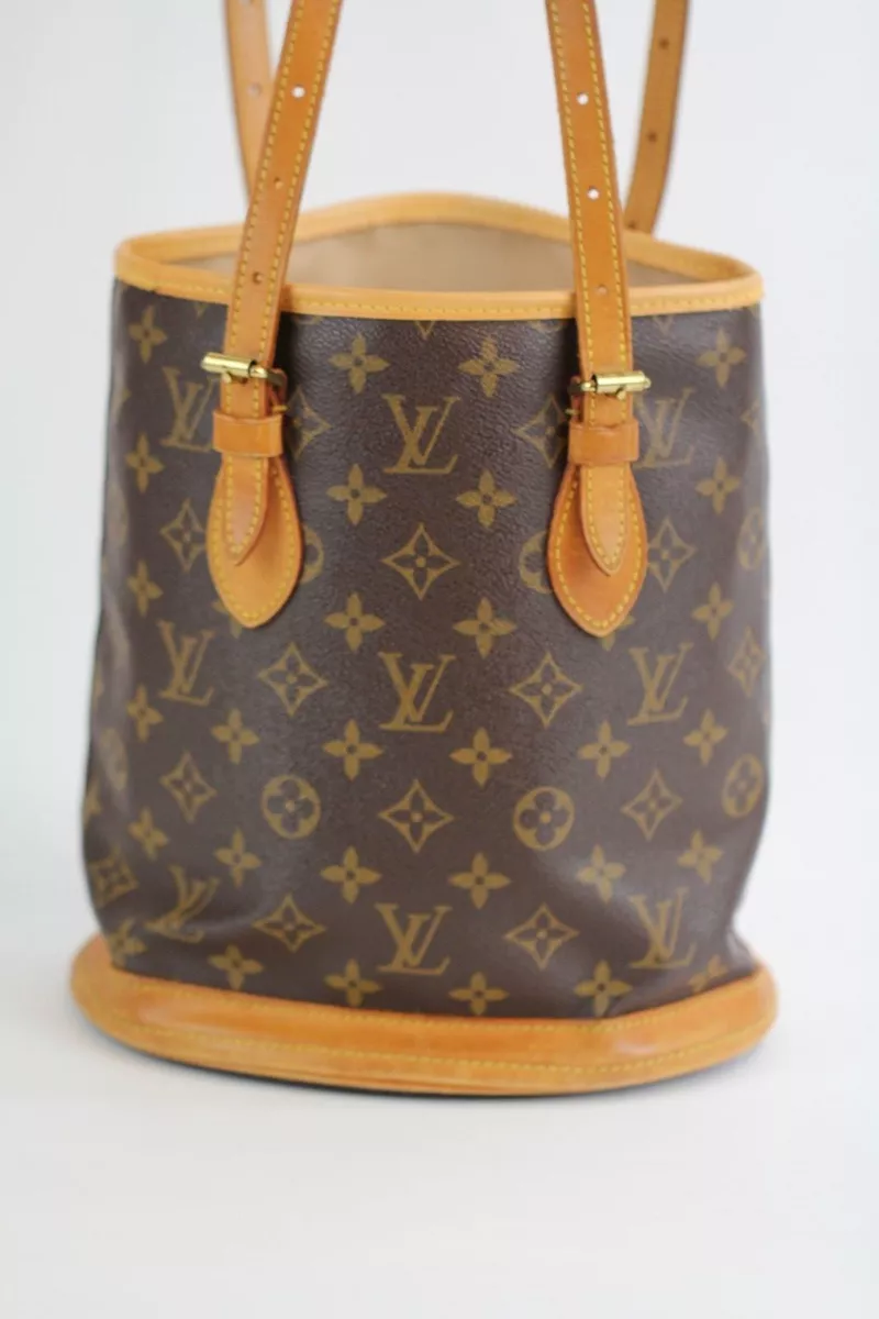 Authentic LOUIS VUITTON Petit Bucket PM Monogram Canvas M42238 (Pre Owned)