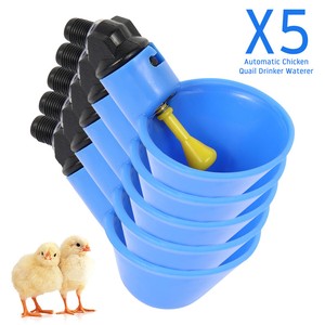 Poultry Bird Drinker Waterer Chook Automatic Cups Feeder Water