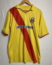 Monarcas Morelia 13 Home Soccer Jersey Yellow XL Bridgestone Tires