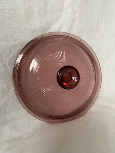 Pyrex Cranberry Visions Replacement Lid V 1 C  - 6 1/4 inch