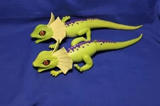 Lot of 2 ZURU Inc Robo Alive 14" Robotic Walking Frilled Neck Lizards **Tested**