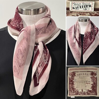 JEAN PAUL GAULTIER pour GIBO 1986 Pink/Plum Silk Chiffon 