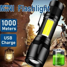 Portable Rechargeable Zoom LED Flashlight Torch Lantern 3 Modes Camping Light