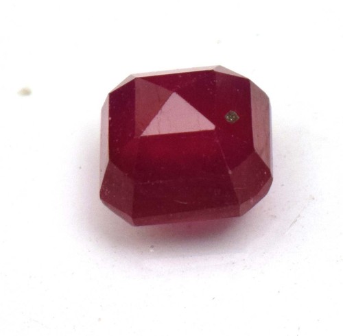 Pietra preziosa sfusa rubino rosso naturale Mozambico 2,65 taglio smeraldo gemma sfusa RIEMPIMENTO VETRO - Foto 4 di 4