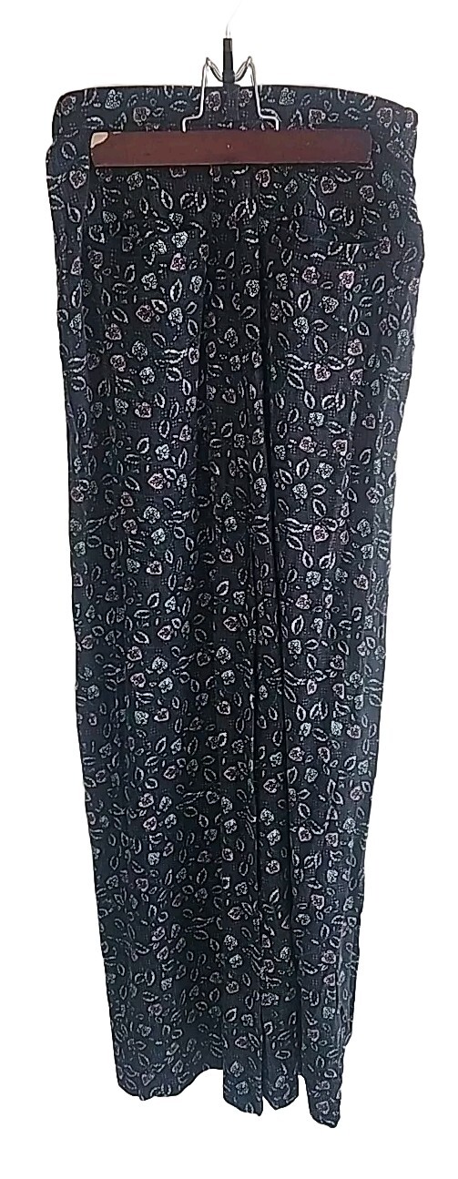 ALTRA & altre storie pantaloni neri paisley gambe larghe Stockholm Atelier taglia 4