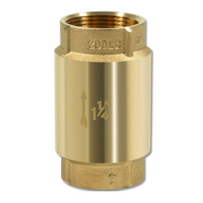 Check Valve with Backflow Prevention 1-1/4 inch One-Way Female Pipe Thread Brass