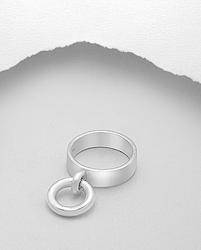 8.38g Solid Sterling Silver Stylish Designer 16mm Wide Link