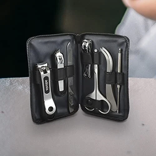 Kit de higiene Adonis conjunto de 7 peças G-3022 Japão bens de beleza e saúde artesanato - Imagem 2 de 4