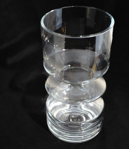 Riihimaki Lasi Clear Glass Vase Tamara Aladin Mid Century Modern Art Finland Vtg - Picture 2 of 3